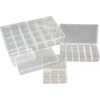 Boîte à compartiments K-Resin, Plastique, 36 compartiments, 6-9/16" la x 9-5/8" p, 1-1/2" h, Transparent CB707 | O-Max