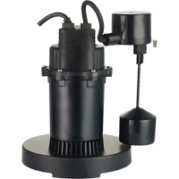 Pompe de puisard submersible thermoplastique, 2560 gal./h, 115 V, 4,6 A, 1/3 CV DC842 | O-Max