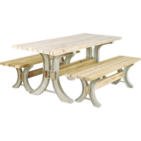 Trousse de table à pique-nique et bancs 2x4 Basics<sup>MD</sup>, 8' lo x 30" la, Sable NJ439 | O-Max
