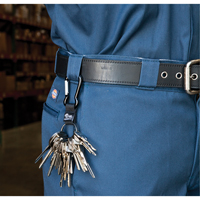 Porte-clés à mousqueton, Métal en alliage de zinc, Câble 4-1/2", Fixation Mousqueton OK369 | O-Max