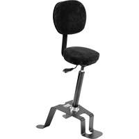 Chaise ergonomique de calibre soudage assis-debout TA 300<sup>MC</sup>, Position assise/debout, Ajustable, Tissu Siège, Noir/gris OP496 | O-Max