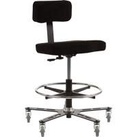Chaise de calibre soudage ergonomique TF 160<sup>MC</sup>, Mobile, Ajustable, Tissu Siège, Noir/gris OP498 | O-Max