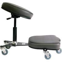 Chaise ergonomique Flex<sup>MC</sup>, Mobile, Ajustable, Vinyle Siège, Noir/gris OP510 | O-Max