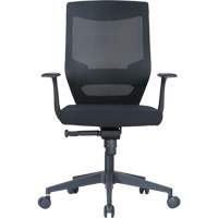 Chaise de bureau ajustable à basculement synchronisé série Activ<sup>MC</sup>, Tissu/Mailles, Noir, Capacité 250 lb OQ963 | O-Max
