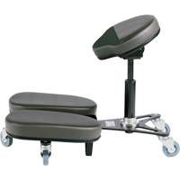 Chaise à genoux réglable, Vinyle, Noir/gris OR511 | O-Max
