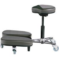 Chaise à genoux réglable, Vinyle, Noir/gris OR511 | O-Max