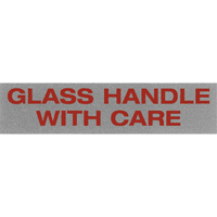 Étiquettes pour traitement spécial «Glass Handle with Care», 5" lo x 2" la, Noir/rouge PB420 | O-Max