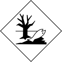 Étiquette d'expédition TMD marque de polluant marin, 4" lo x 4" la, Noir sur blanc SAK383 | O-Max