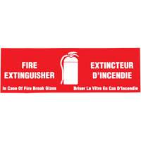 Étiquette « Fire Extinguisher / Extincteur d'incendie », 2" x 6", Vinyle, Bilingue avec pictogramme SD036 | O-Max