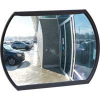 Miroir convexe rectangulaire/rond avec support, 12" h x 18" la, Intérieur/Extérieur SGI557 | O-Max