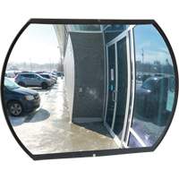 Miroir convexe rectangulaire/rond avec support, 18" h x 26" la, Intérieur/Extérieur SGI558 | O-Max