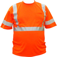 T-shirt de sécurité à haute visibilité, Coton, Petit, Orange haute visibilité SGP105 | O-Max