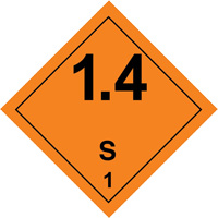 Étiquettes de manutention de matières dangereuses, 4" lo x 4" la, Noir/orange SGQ529 | O-Max