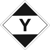 Étiquettes de quantité limitée pour transport aérien «Y», 4" lo x 4" la, Noir sur blanc SGQ531 | O-Max