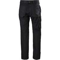 Pantalons d'entretien Oxford, Poly-coton, Noir, Taille 30, Entrejambe 30 SGU533 | O-Max