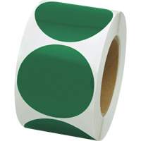 Pastilles de marquage colorées, Cercle, 3" lo x 3" la, Vert, Vinyle SGW780 | O-Max