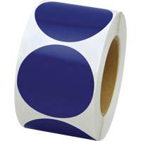 Pastilles de marquage colorées, Cercle, 3" lo x 3" la, Bleu, Vinyle SGW781 | O-Max