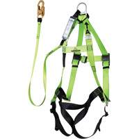 Contractor Series Safety Harness with Shock Absorbing Lanyard, Harness/Lanyard Combo SHE928 | O-Max