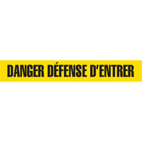 Ruban pour barricade, Français, 3" la x 1000' lo, 2 mils, Noir sur jaune SHG846 | O-Max