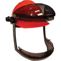 Visière Facetech avec attache pour casques de sécurité à fentes, Suspension Rochet SHI635 | O-Max