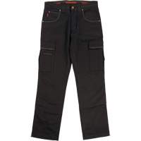 Pantalon de travail WP100, Coton/Spandex, Noir, Taille 0, Entrejambe 30 SHJ108 | O-Max