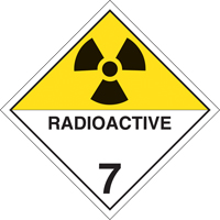Plaque-étiquette TMD matières radioactives, Vinyle SD335 | O-Max