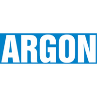 Marqueurs de tuyau "Argon", Autocollant, 2-1/2" h x 12" la, Blanc/bleu SQ430 | O-Max