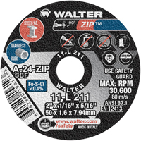Zip™ Cut-Off Wheel, 2" x 1/16", 5/16" Arbor, Type 1, Aluminum Oxide, 5100 RPM YC582 | O-Max